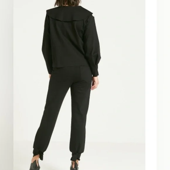 PLANET By LAUREN G Tied Up Scuba Pants Black Travel, Size 1 Small S 4 6 8